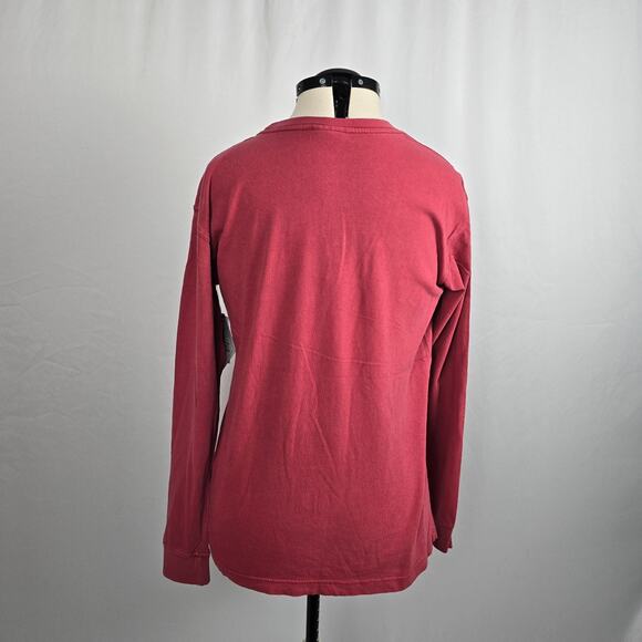 U.S. Apparel Cotton T-Shirt Women's M Barn Red Crew Neck Long Sleeve NWT - Picture 2 of 15